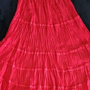 White Stag Coral Tiered Maxi Skirt